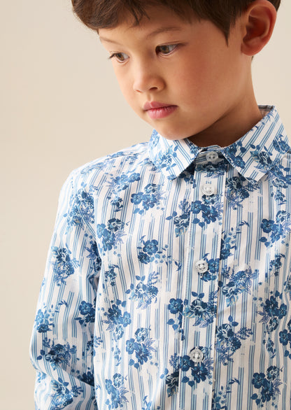 Ollie Stripe Floral Shirt