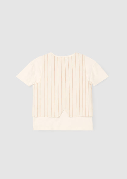 Jake Double Breasted Stripe Waistcoat And T Shirt Set