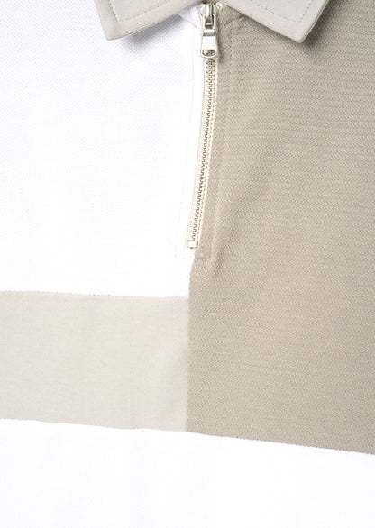 Xander Colour Block Zip Polo