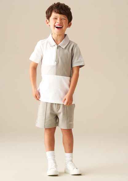 Xander Colour Block Zip Polo