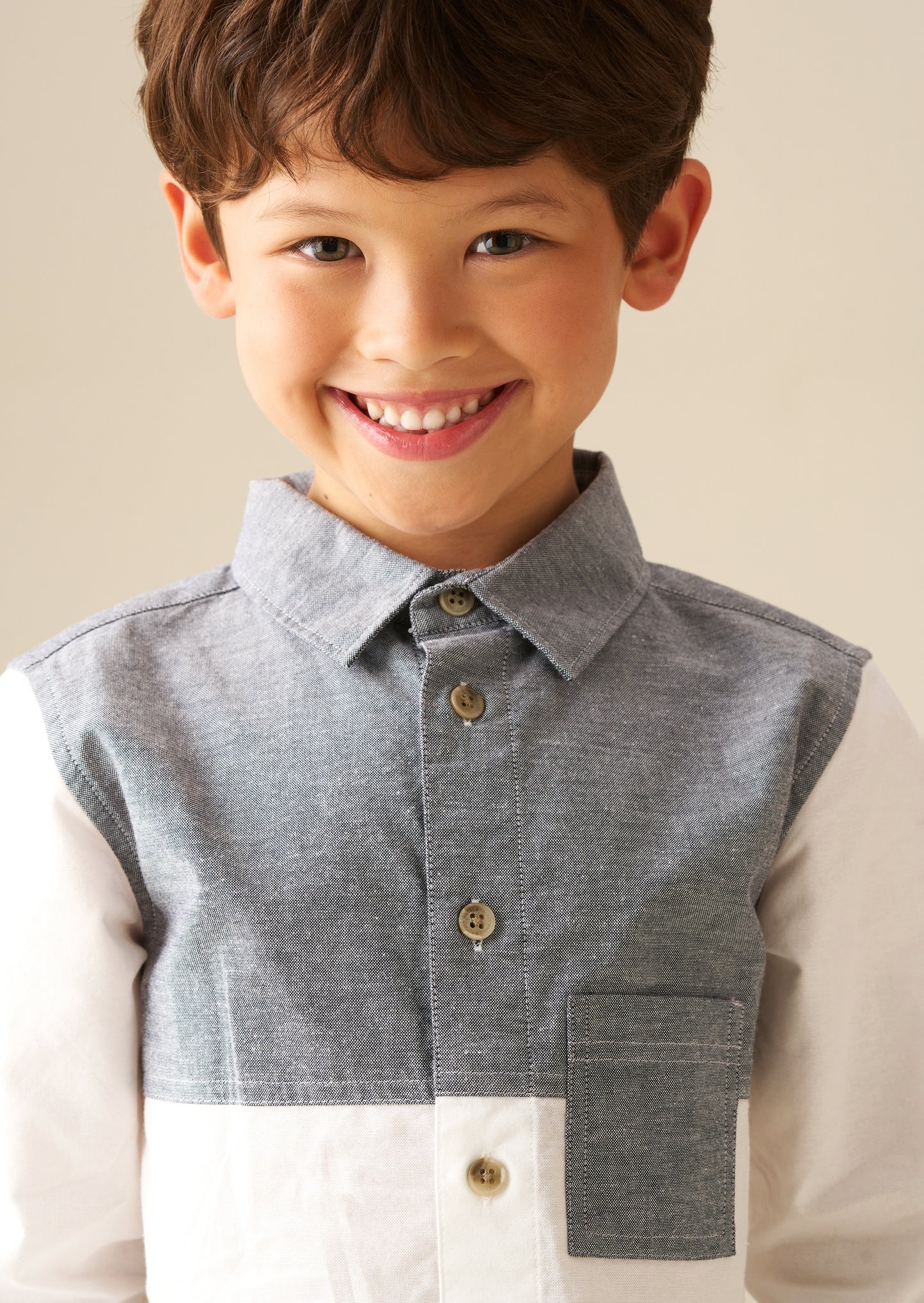 Heath Colour Block Oxford Shirt