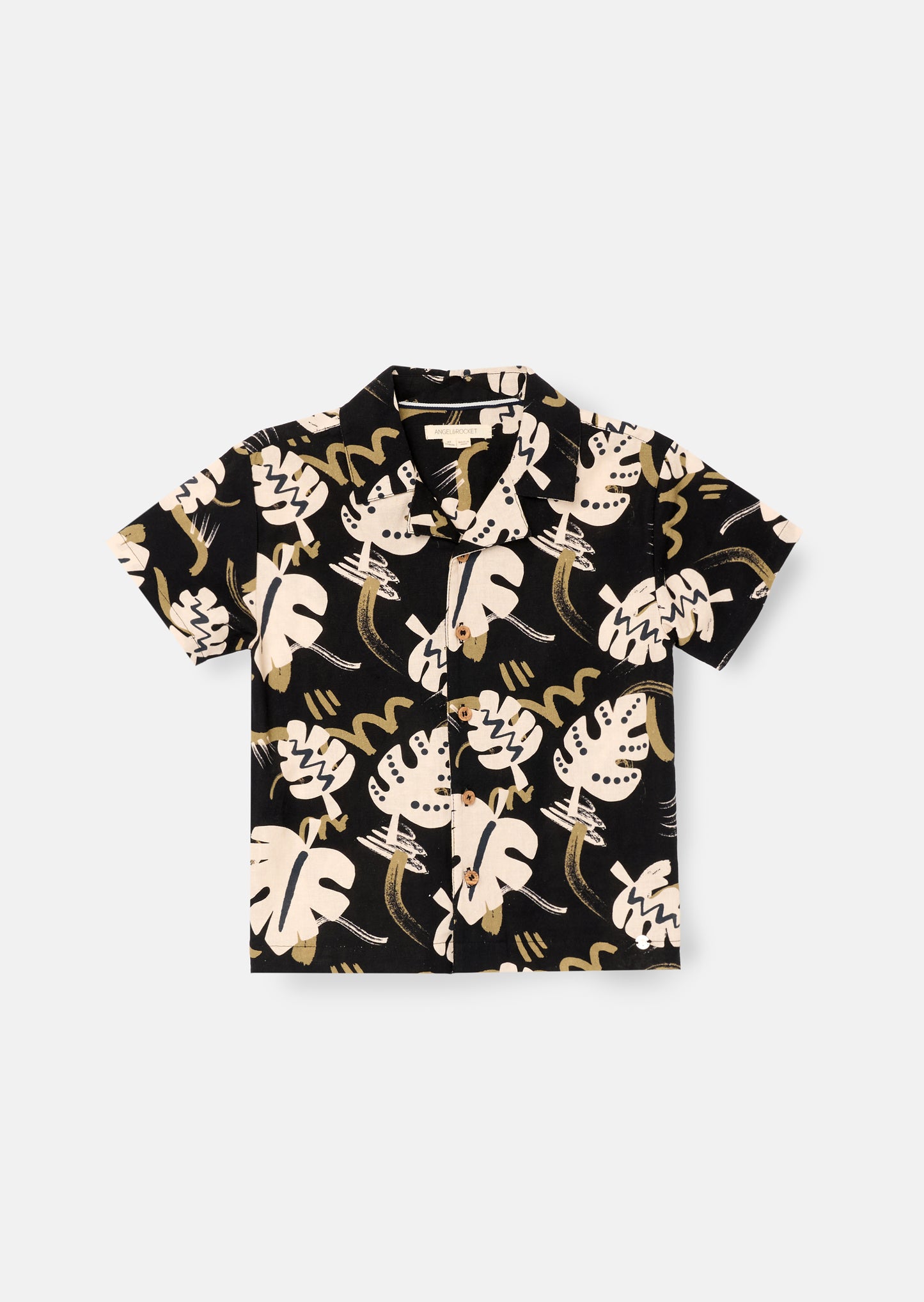 Finn Leaf Print Textured Shirt