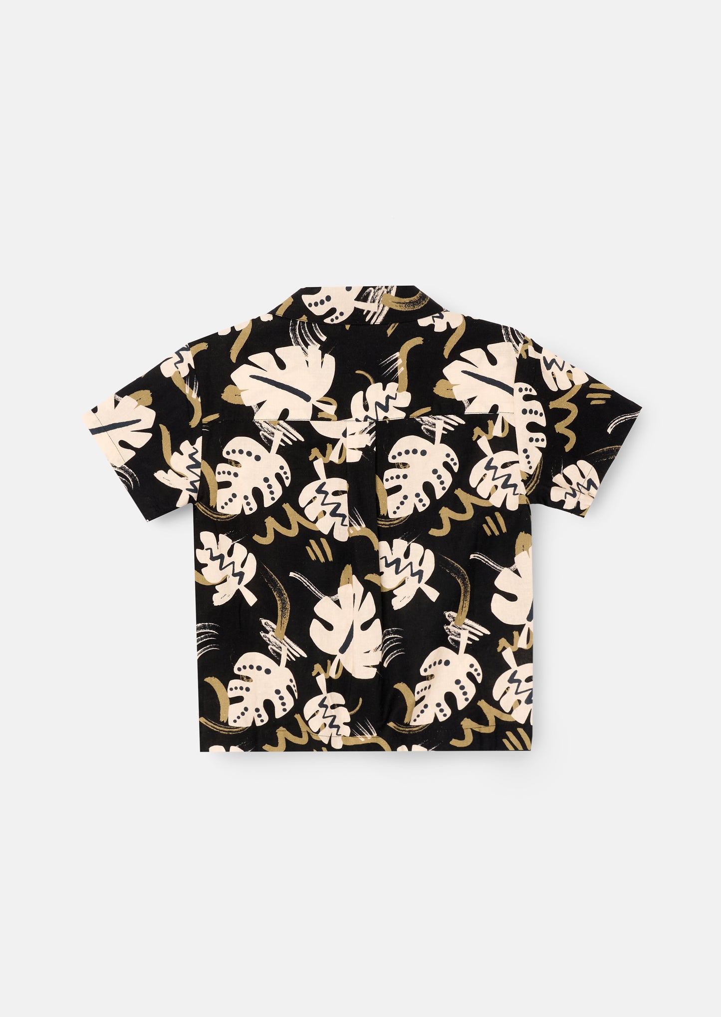 Finn Leaf Print Textured Shirt