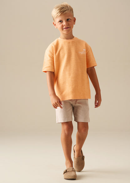 Parker Orange Textured T Shirt
