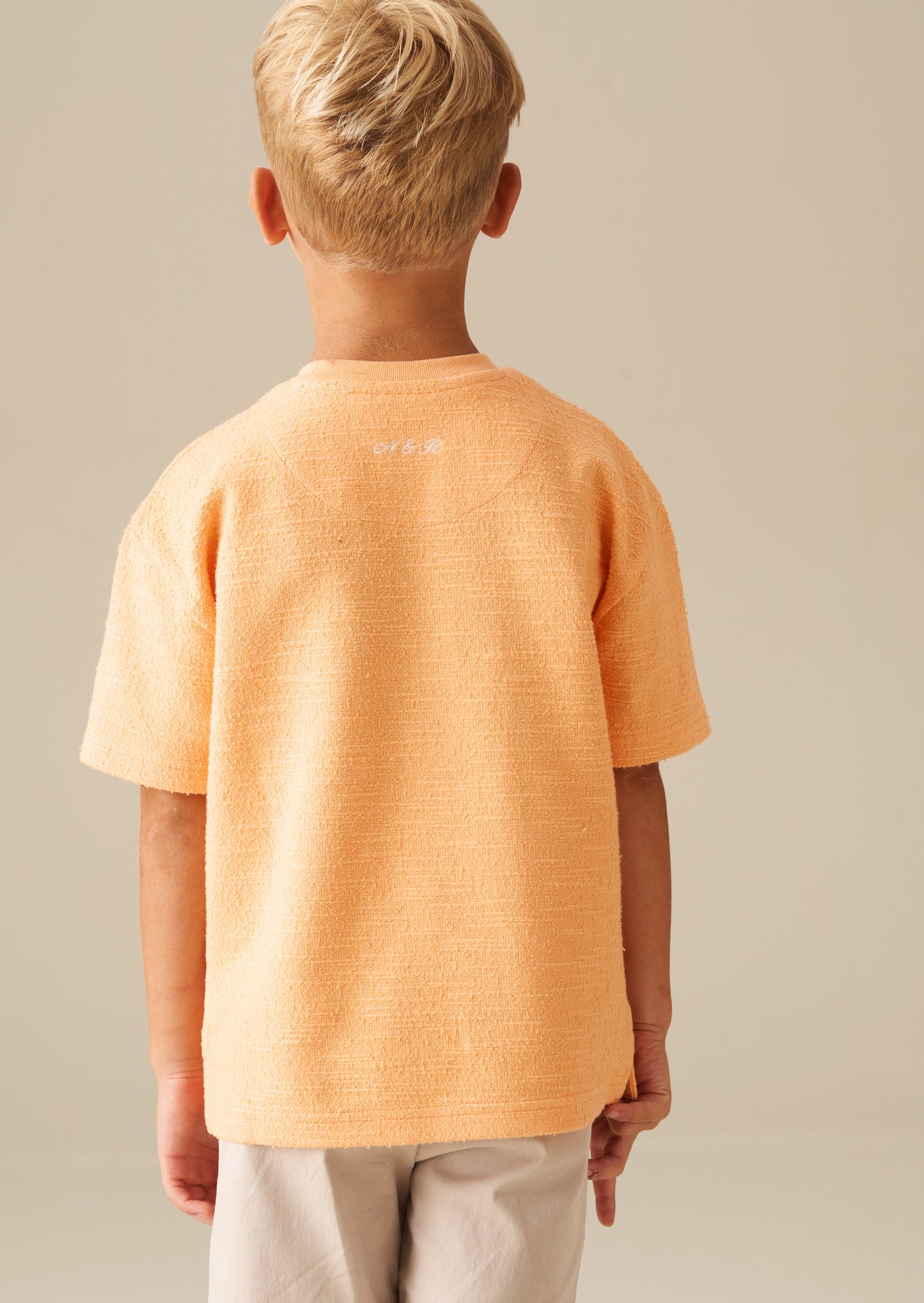 Parker Orange Textured T Shirt