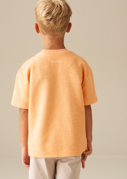 Parker Orange Textured T Shirt