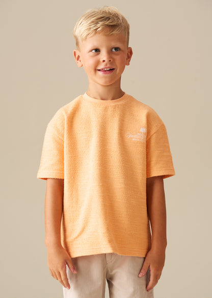 Parker Orange Textured T Shirt