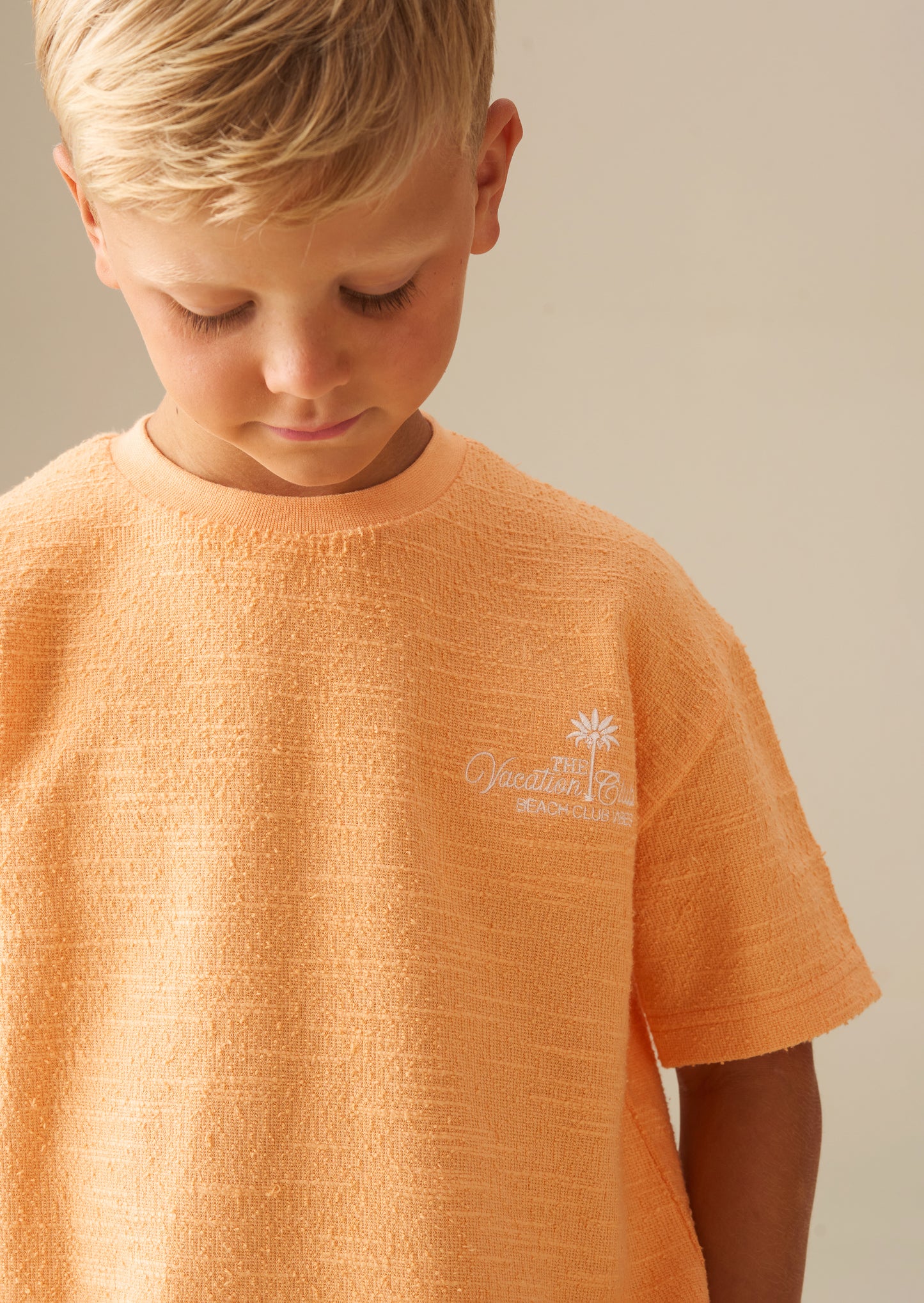 Parker Orange Textured T Shirt