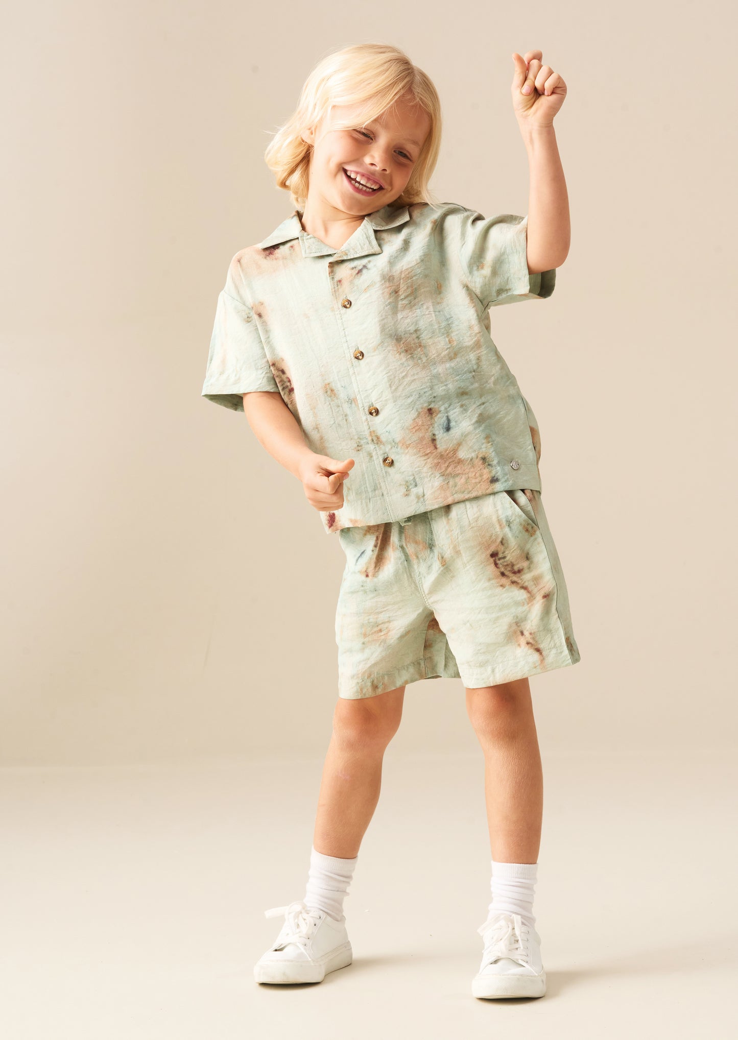 Teddy Tie Dye Print Short