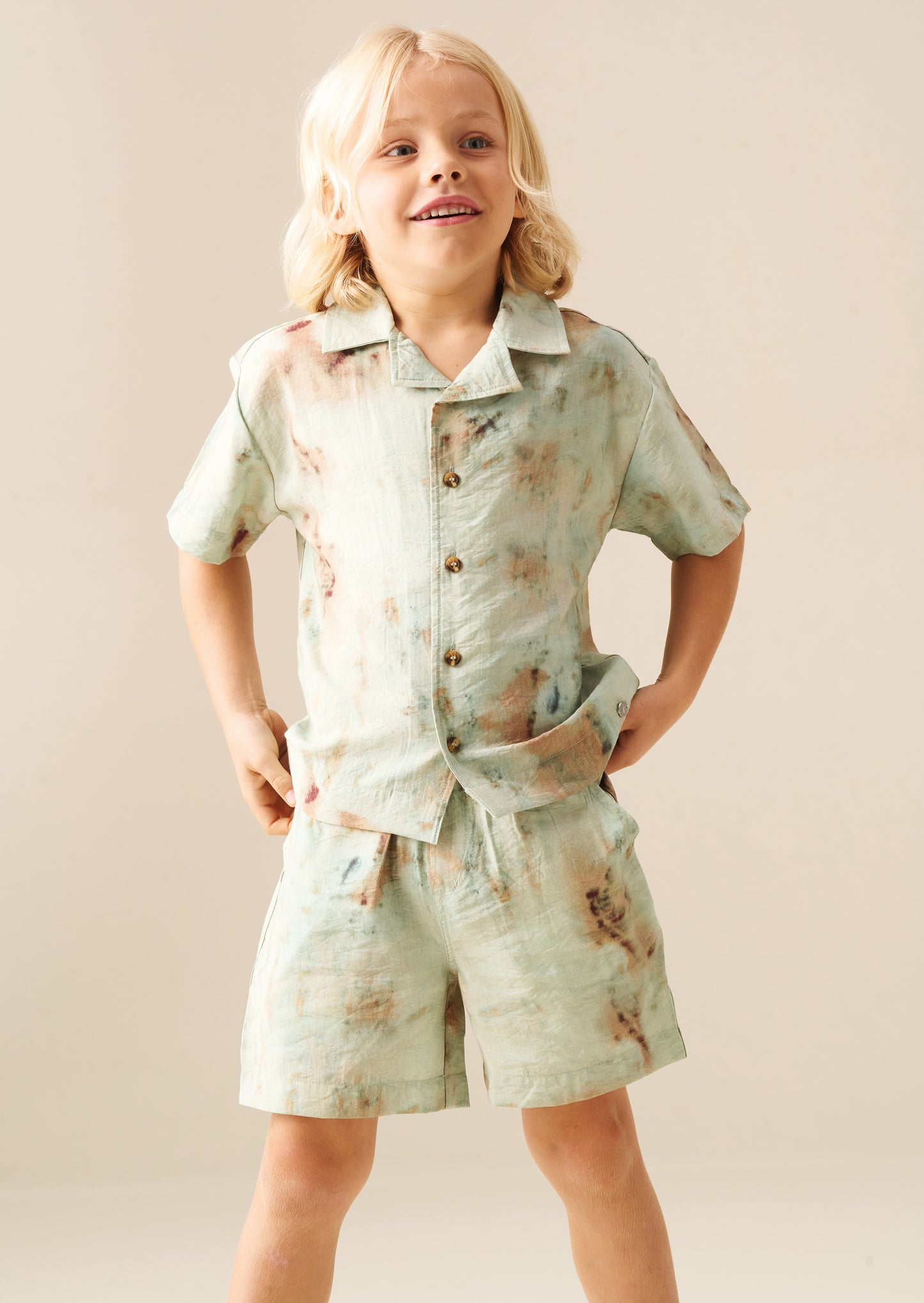 Teddy Tie Dye Print Short