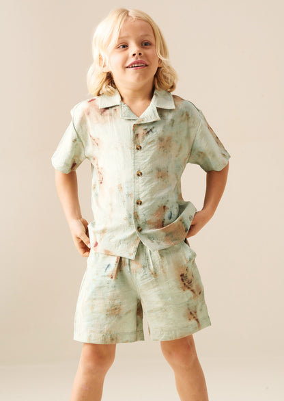 Teddy Tie Dye Print Short