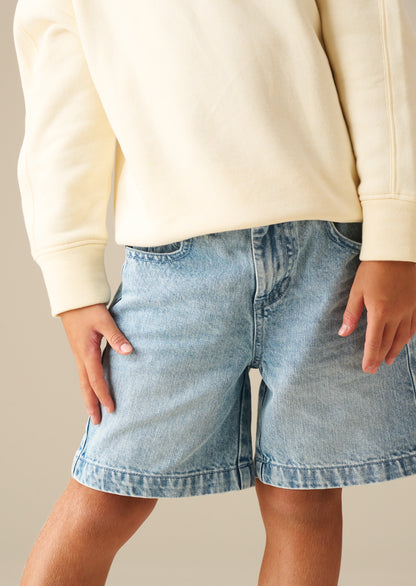 Austin Long Line Wide Denim Short