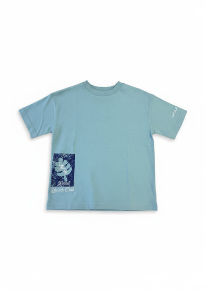 Logan Teal Graphic Back T Shirt