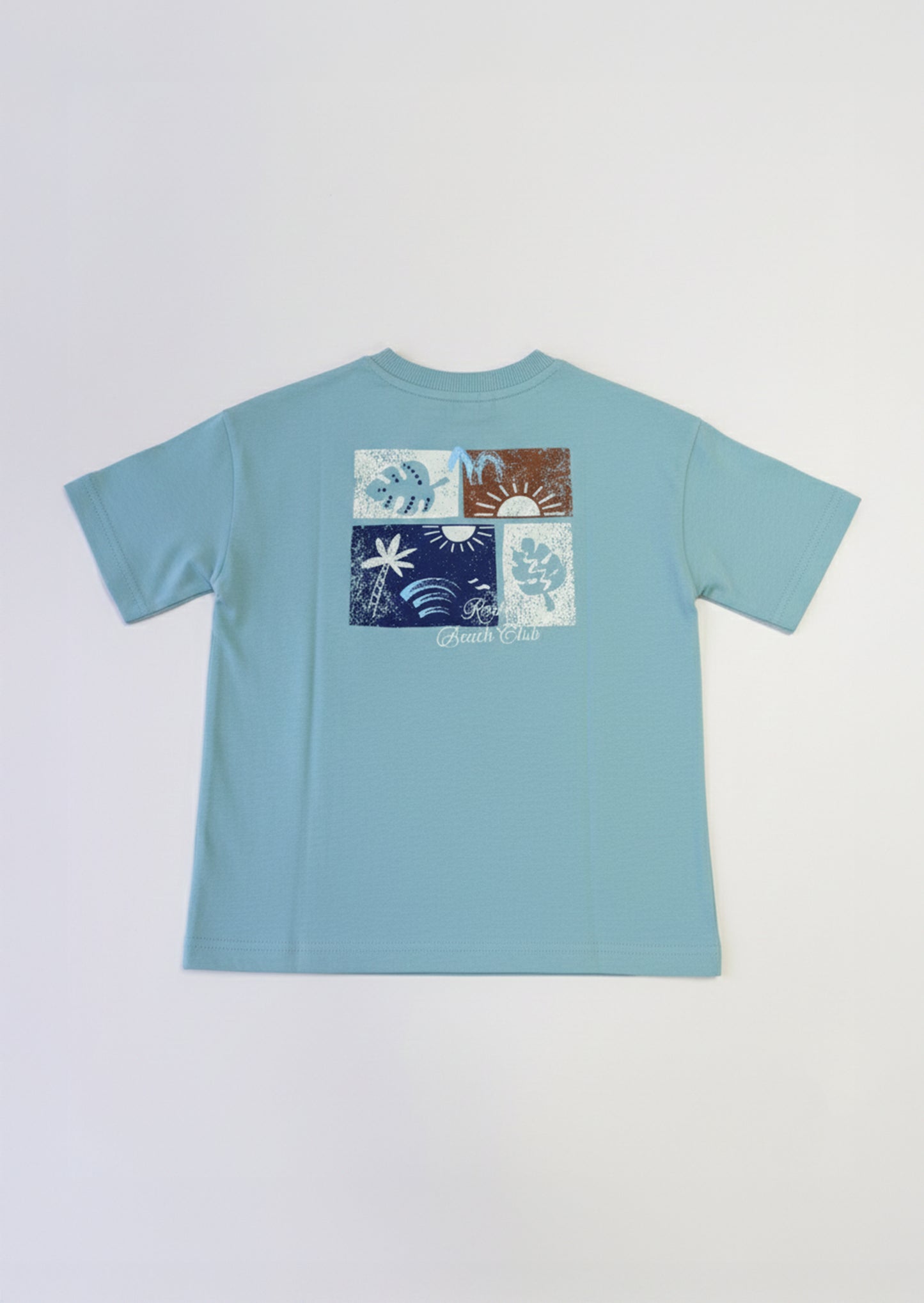 Logan Teal Graphic Back T Shirt