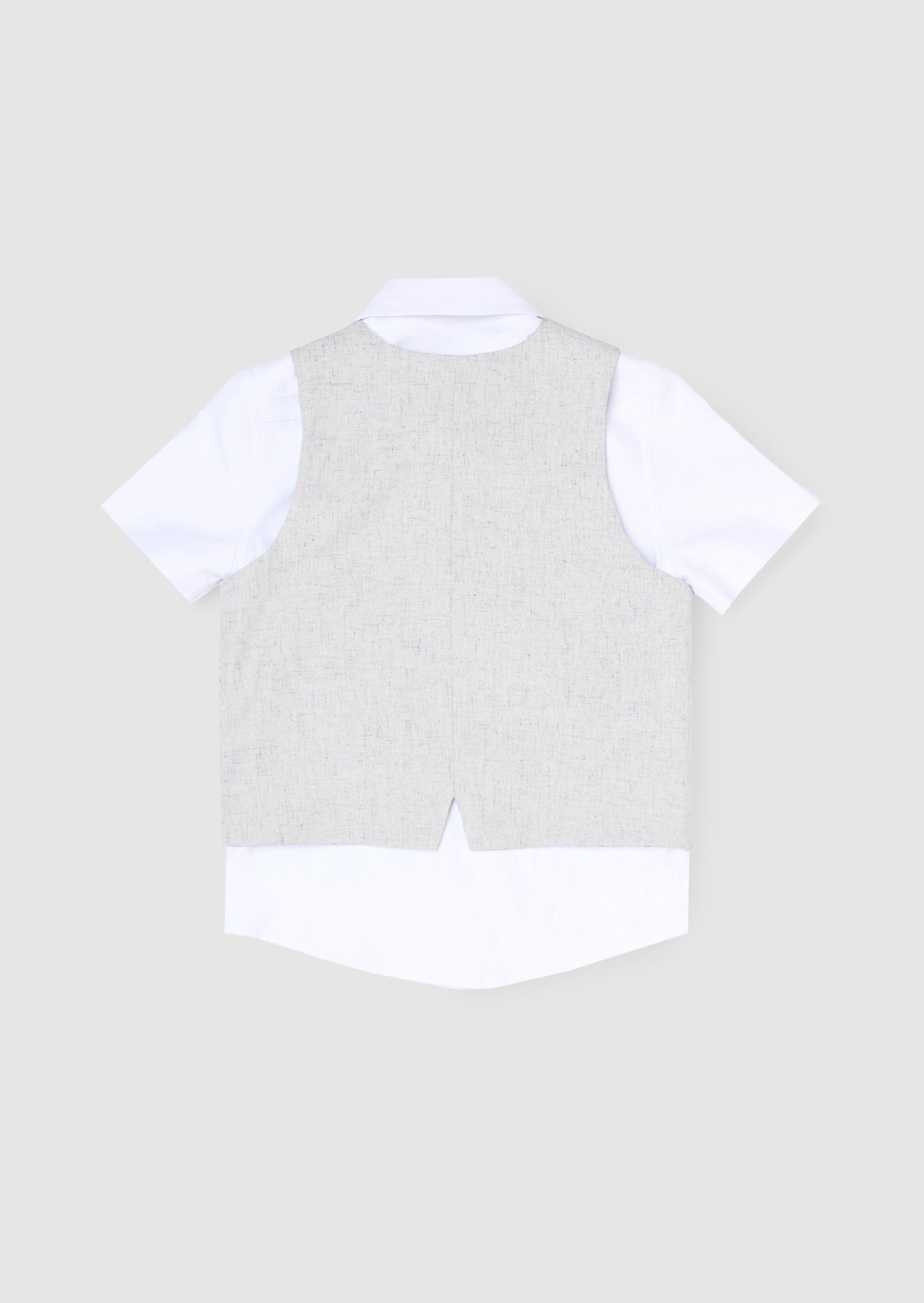 Luca Melange Waistcoat and Shirt Set