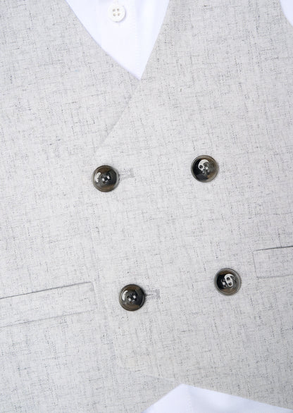 Luca Melange Waistcoat and Shirt Set