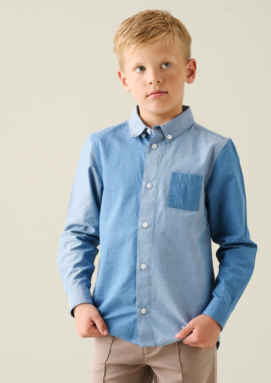 Jude Cut & Sew Chambray Shirt
