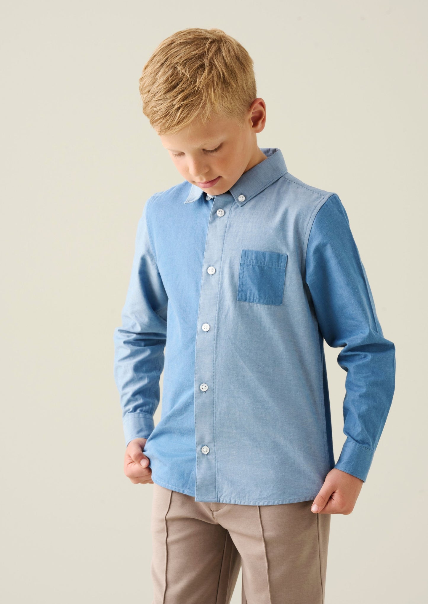 Jude Cut & Sew Chambray Shirt