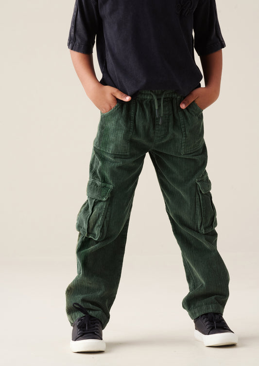 Luke Washed Cord Wide Leg Jogger