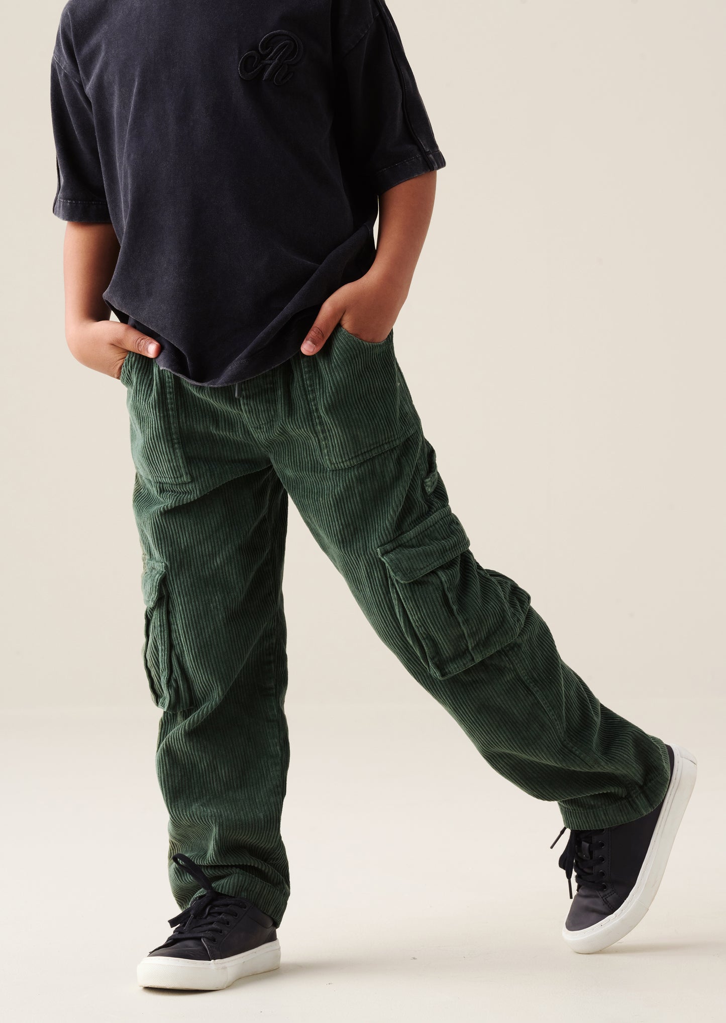 Luke Washed Cord Wide Leg Jogger