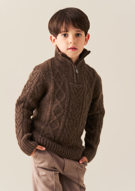 Colin Zip Neck Knit Jumper