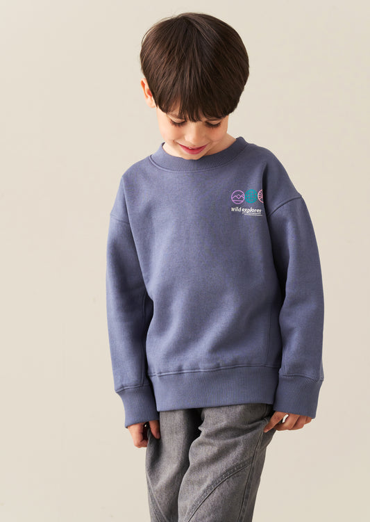 Kaiden Rib Panel Graphic Sweatshirt