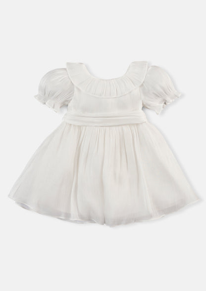 Grace Frill Collar Tie Sash Dress