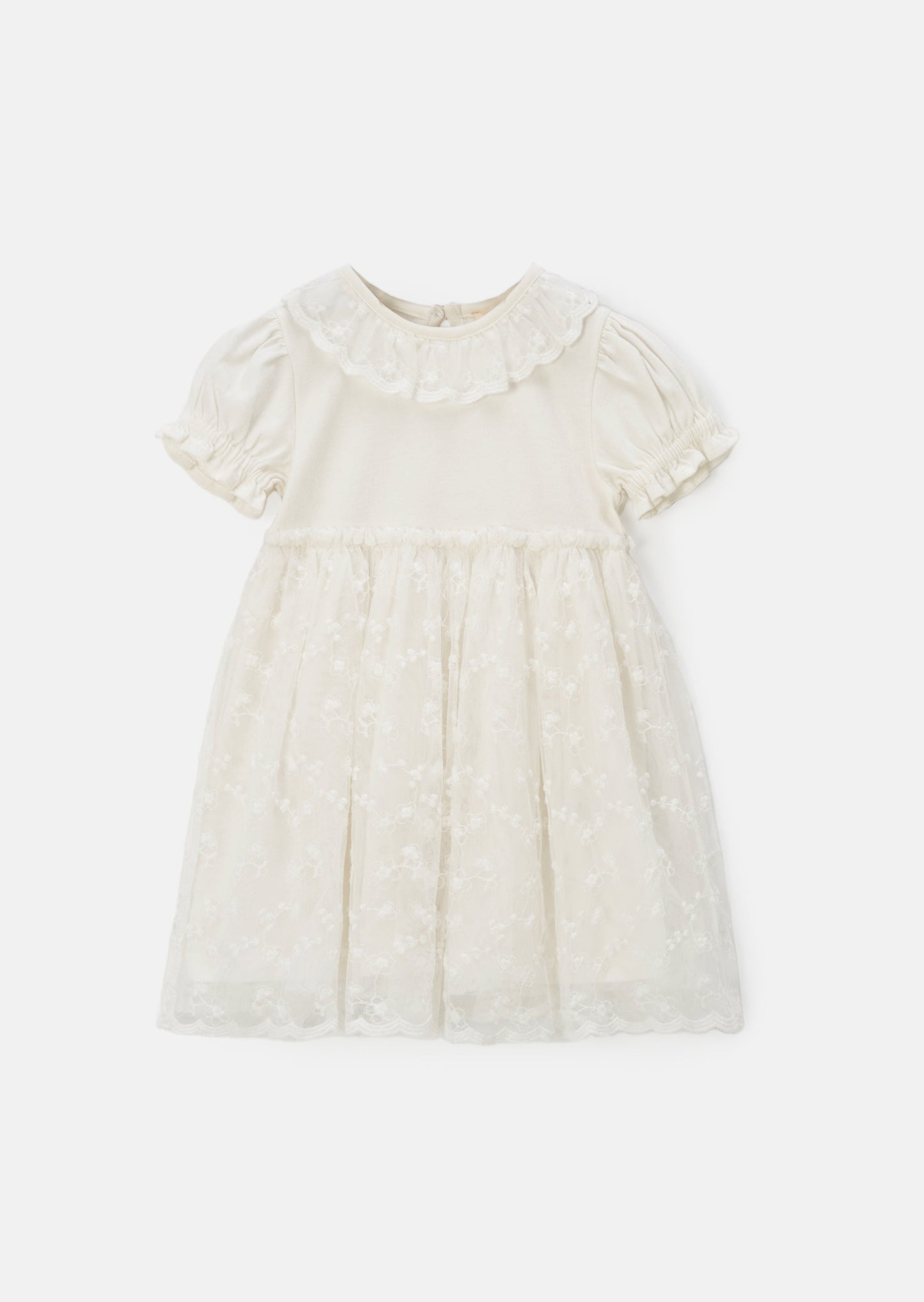 Amelia Ivory Tiered Lace Dress