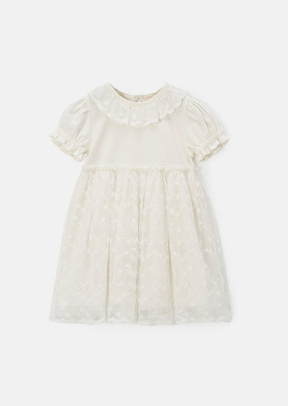 Amelia Ivory Tiered Lace Dress