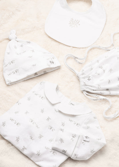Bodie White Organic Cotton Babygrow Set