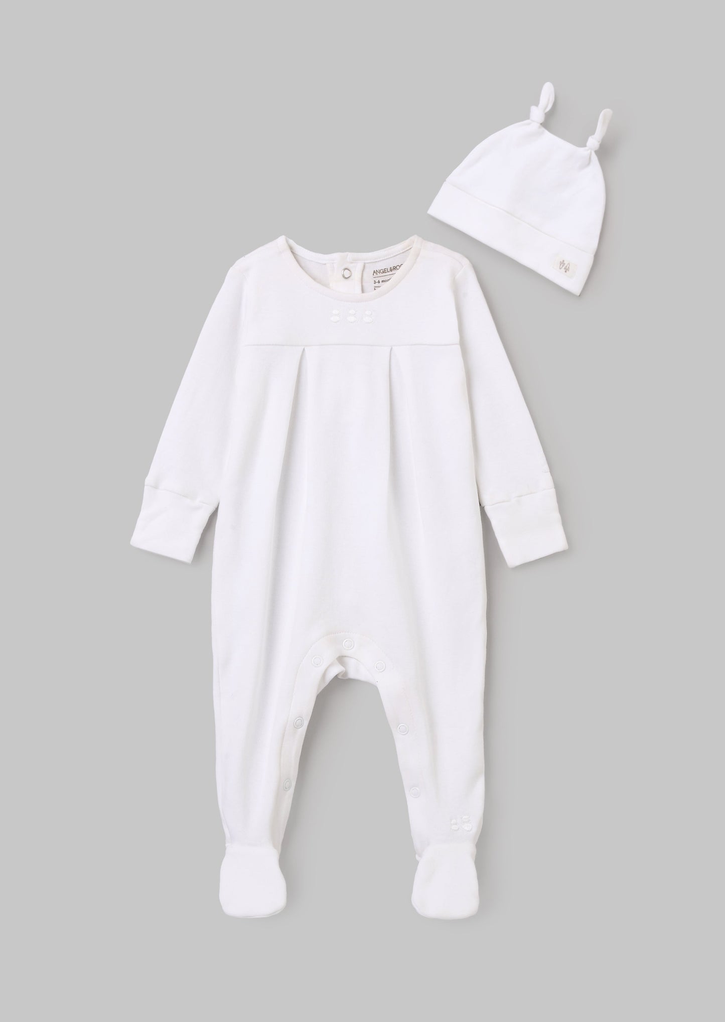 Marcel White Organic Cotton Babygrow