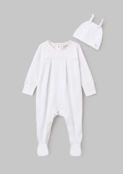 Marcel White Organic Cotton Babygrow