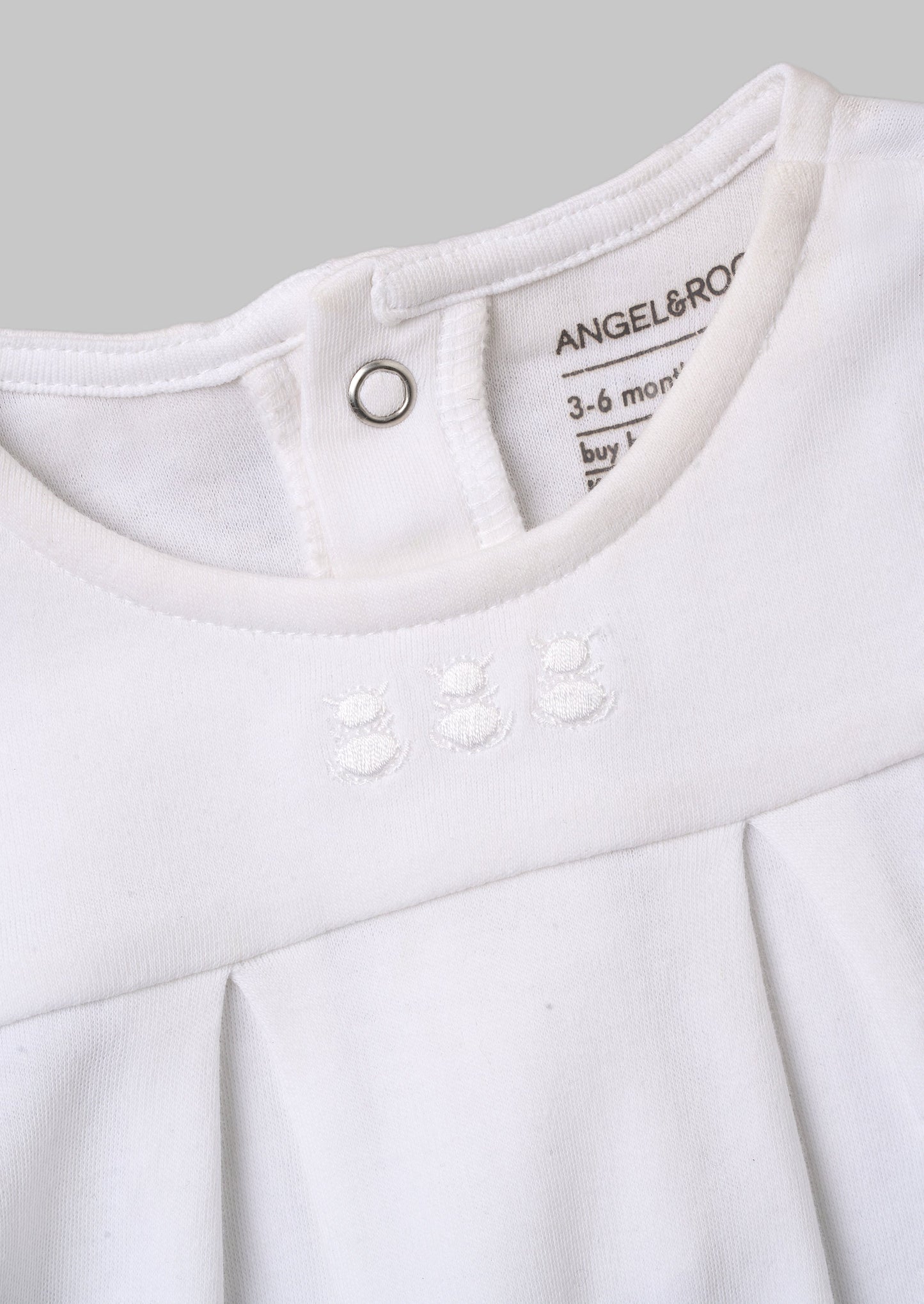 Marcel White Organic Cotton Babygrow