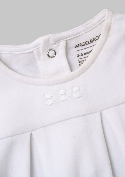 Marcel White Organic Cotton Babygrow