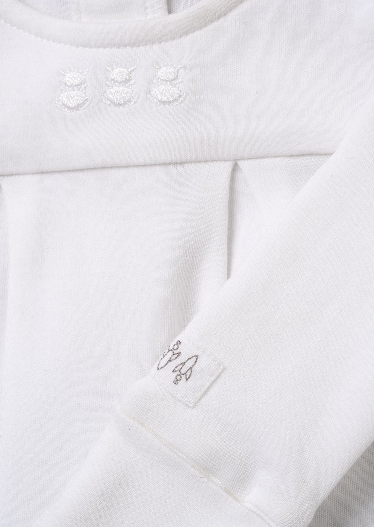 Marcel White Organic Cotton Babygrow