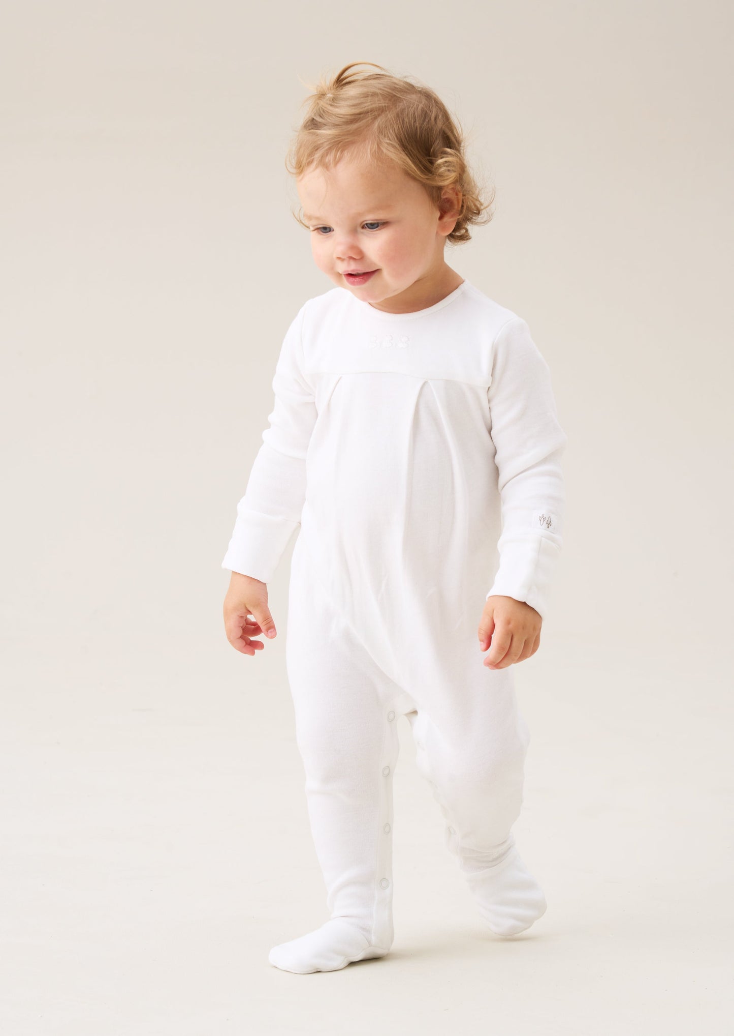 Marcel White Organic Cotton Babygrow