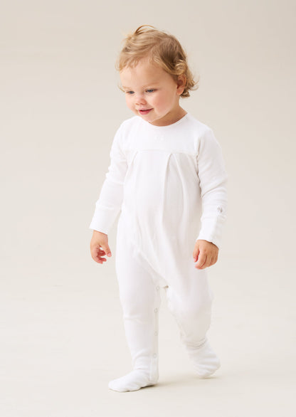 Marcel White Organic Cotton Babygrow