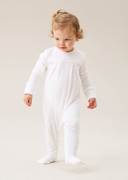 Marcel White Organic Cotton Babygrow