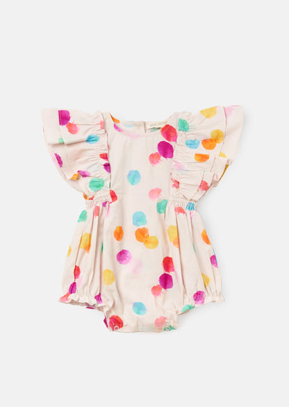 Francesca Multi Rainbow Spot Romper