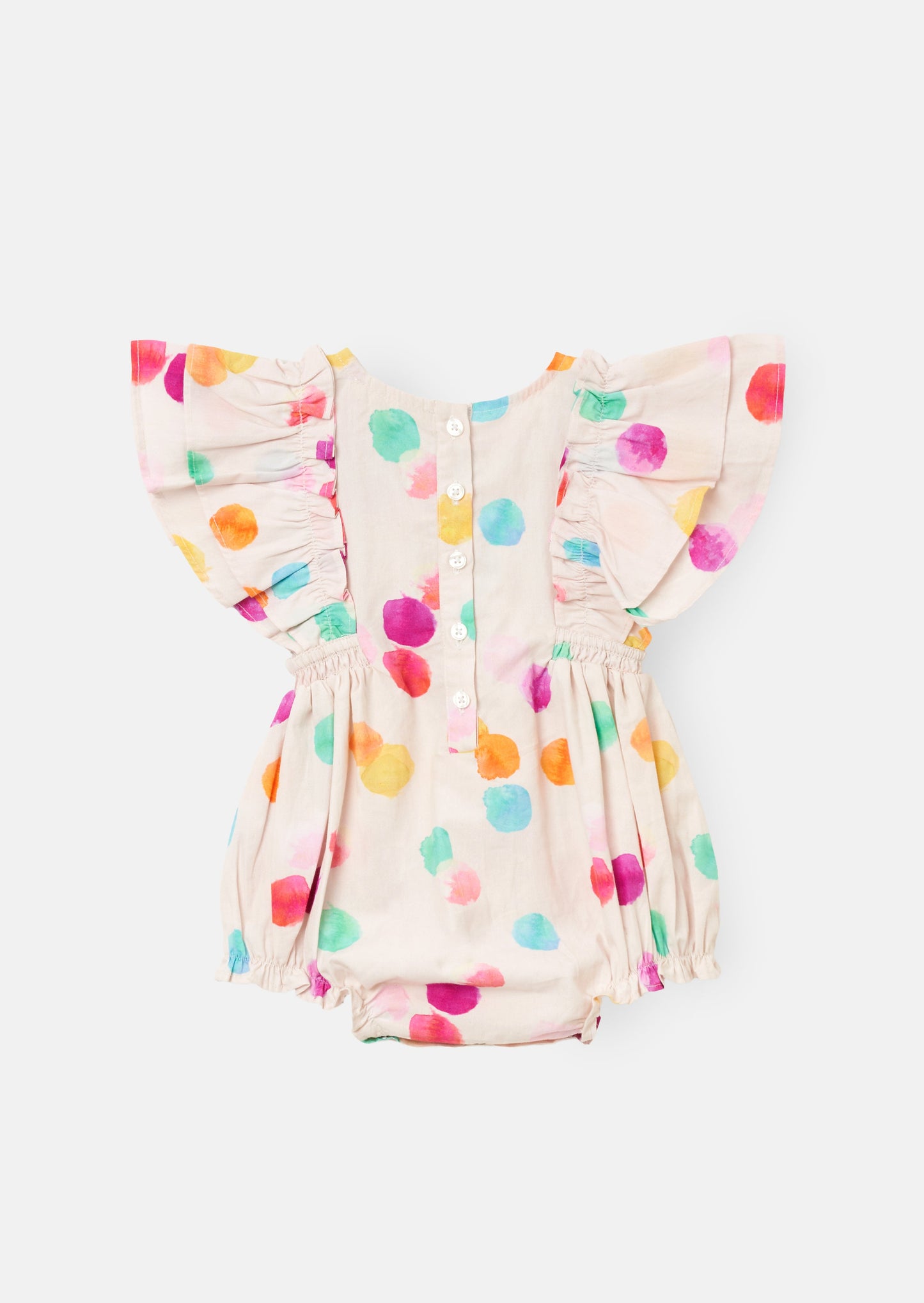 Francesca Multi Rainbow Spot Romper