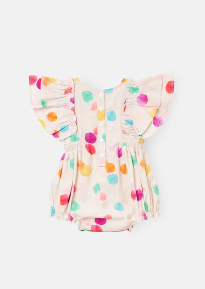 Francesca Multi Rainbow Spot Romper
