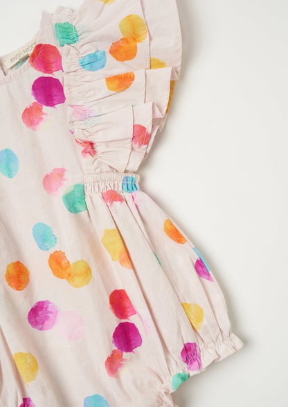 Francesca Multi Rainbow Spot Romper