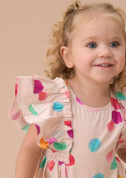 Francesca Multi Rainbow Spot Romper