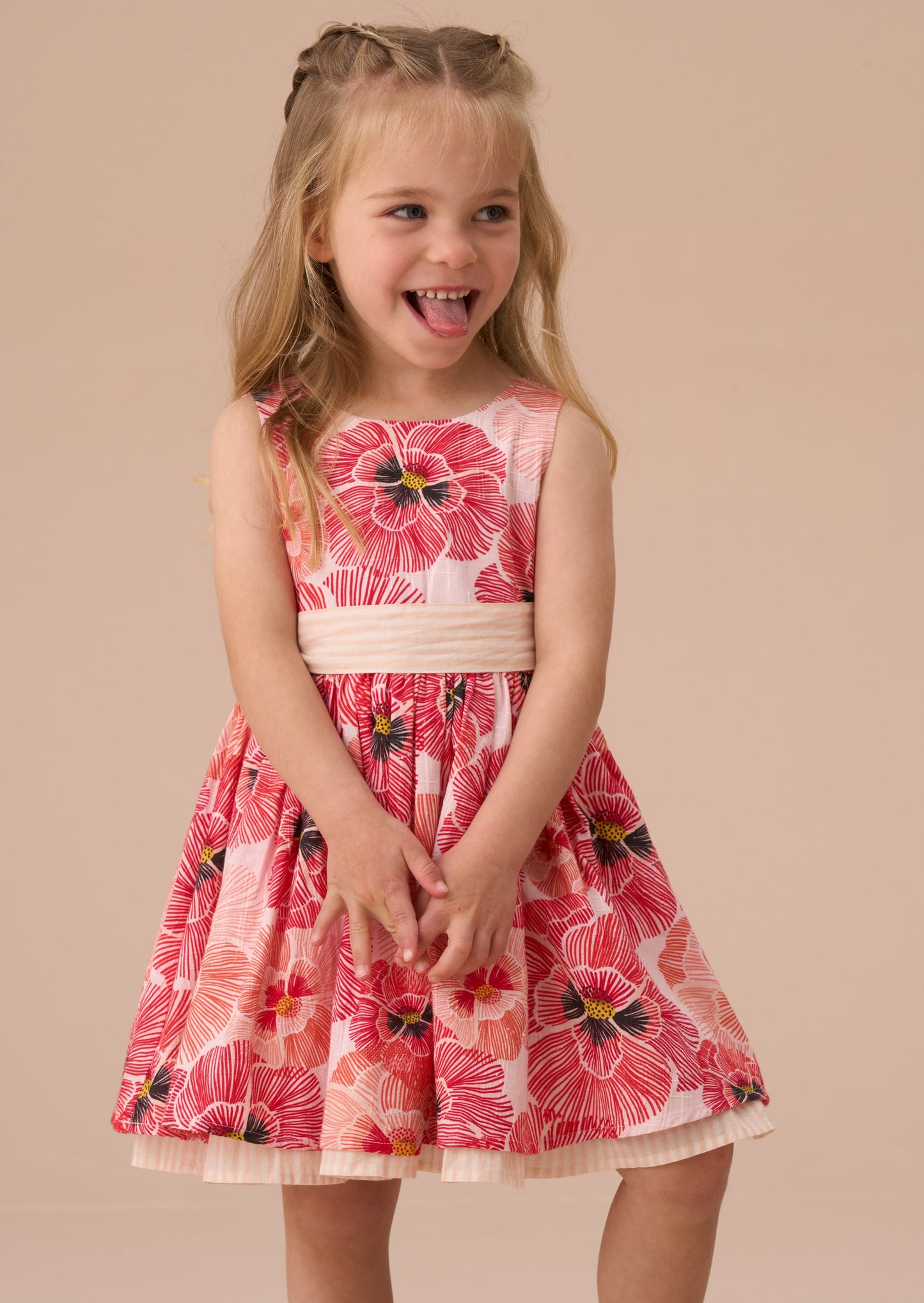 Bella Coral Tie Waist Dress And Bloomer