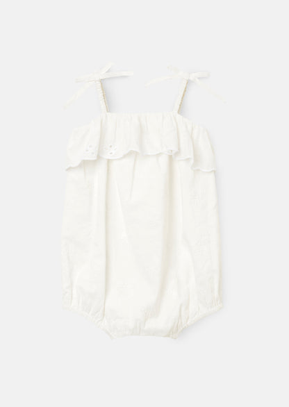 Mimi Ivory Embroidered Romper