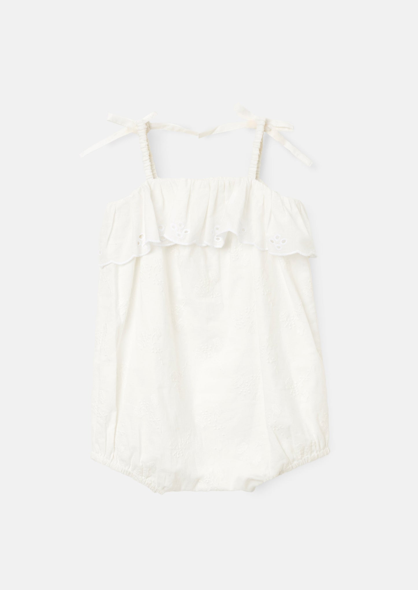 Mimi Ivory Embroidered Romper