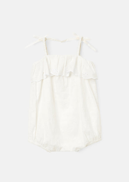 Mimi Ivory Embroidered Romper