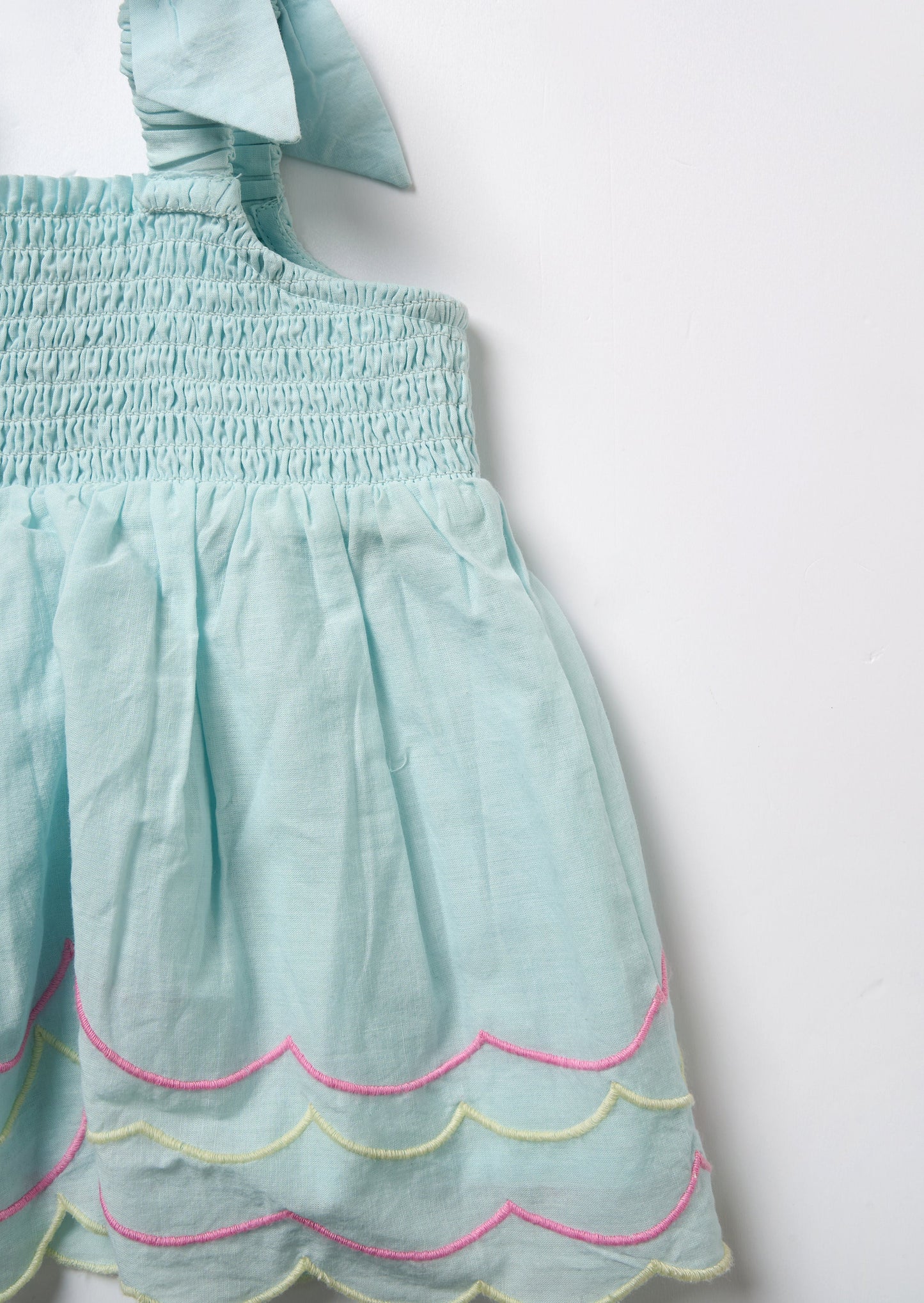 Lina Blue Embroidered Top and Short Set