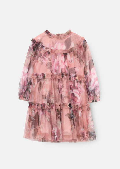 Eleanor Floral Print Mesh Dress