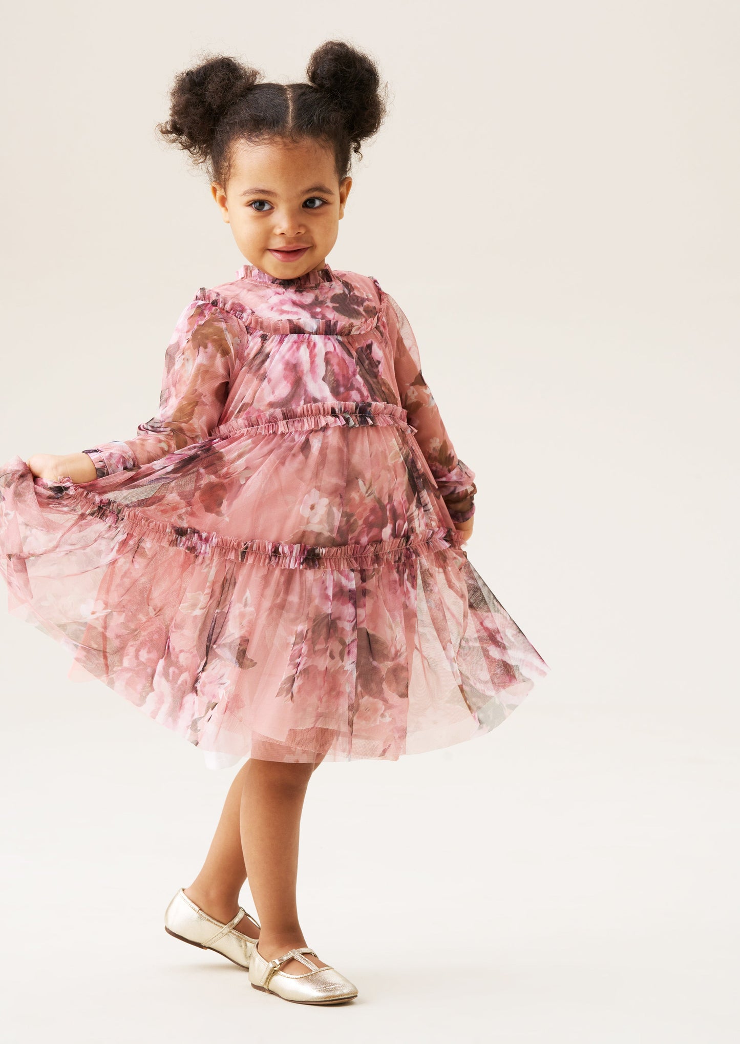 Eleanor Floral Print Mesh Dress